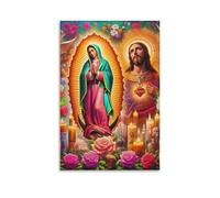 DHBANEIOK Jésus - Religion Murale Décoration Murale Peinture Sur Toile Impression Sur Toile Affiche Decoration Pour La Décoration De La Maison 20x30inch(50x75cm)