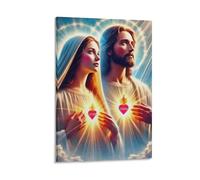 DHBANEIOK Jésus - Religion Murale Décoration Murale Peinture Sur Toile Impression Sur Toile Affiche Decoration Pour Chambre Et Couloir Premium 16x24inch(40x60cm)