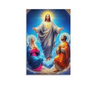 DHBANEIOK Jésus - Religion Murale Décoration Murale Peinture Sur Toile Impression Sur Toile Affiche Decoration Pour Salon Chambre Décorations 20x30inch(50x75cm)