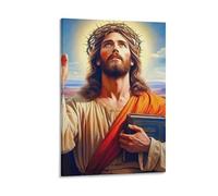 DHBANEIOK Jésus - Religion Murale Décoration Murale Peintures Sur Toile Impression Sur Toile Affiche Decoration Pour Chambre Et Couloir Premium 08x12inch(20x30cm)