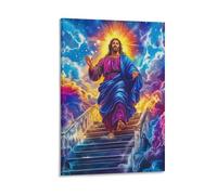 DHBANEIOK Jésus - Religion Murale Décoration Murale Peintures Sur Toile Impression Sur Toile Affiche Decoration Pour Chambre Et Couloir Premium 12x18inch(30x45cm)