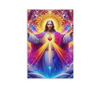 DHBANEIOK Jésus - Religion Murale Décoration Murale Peintures Sur Toile Impression Sur Toile Affiche Decoration Pour Chambre Et Couloir Premium 24x36inch(60x90cm)