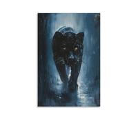 DHBANEIOK La Panthère noire Impressions Sur Portrait Peintures Sur Toile Affiches Et Impressions Art Mural Image Pour Salon Décoration De La Maison 24x36inch(60x90cm)