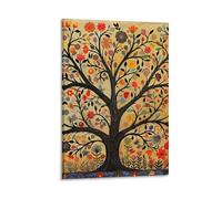 DHBANEIOK L'arbre de vie Impression Sur Toile Abstraite Figure Art Affiches Toile Peinture Mur Photo Pour Salon DécoSourision De La Maison 16x24inch(40x60cm)