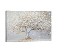 DHBANEIOK L'arbre de vie Impression Sur Toile L'art des arbres Image Sur Toile Tableau Mural Peinture À L'huile Minimalistes Art DecoSourision Pour Chambre Peintures À L'huile 20x30inch(50x75cm)