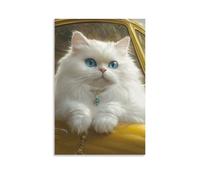 DHBANEIOK Le chat persan Impression Sur Toile - Image Sur Toile -Decoration Murale - Tableaux Décoration Moderne - Tableau Mural - Tableaux Pour La Mur 16x24inch(40x60cm)