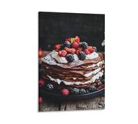 DHBANEIOK Le gâteau Impression Sur Toile Tableaux Mur Art Décoration Peinture Toilettes Chambre Salon Décor À La Maison 12x18inch(30x45cm)