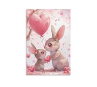 DHBANEIOK Le lapin Impressions Sur Portrait Peintures Sur Toile Affiches Et Impressions Art Mural Image Pour Salon DécoSourision De La Maison 20x30inch(50x75cm)