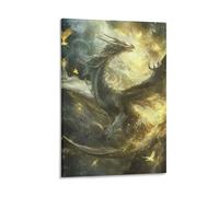 DHBANEIOK Le Le dragon des ailes Impressions Sur Portrait Peintures Sur Toile Affiches Et Impressions Art Mural Image Pour Salon Décoration De La Maison 16x24inch(40x60cm)