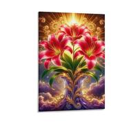 DHBANEIOK Lis célestes Murale Décoration Murale Image Sur Toile Tableau Impression Sur Toile Pour Salon Chambre Décorations 12x18inch(30x45cm)