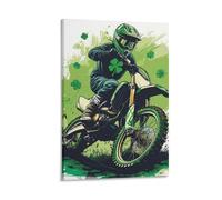 DHBANEIOK Motos Impression Sur Toile Portrait Abstrait Art Print Poster Bureau Chambre Café DécoSourision,Toile 12x18inch(30x45cm)