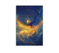 DHBANEIOK Phénix Impression Sur Toile Peinture Affiche Tableau Affiche Peinture À L'huile Murale Moderne Art Déco D'art Pour Maison Bain Salon 16x24inch(40x60cm)