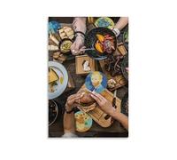 DHBANEIOK Repas collectif Murale Décoration Murale Peinture Sur Toile Impression Sur Toile Pour Salon Chambre Décorations 20x30inch(50x75cm)