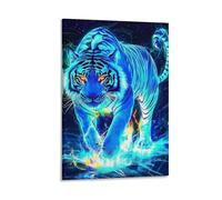 DHBANEIOK tigre blanc Murale Décoration Murale Peinture Sur Toile Impression Sur Toile Pour La Décoration De La Maison 24x36inch(60x90cm)