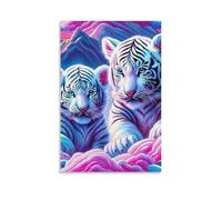 DHBANEIOK tigre blanc Murale Décoration Murale Peintures Sur Toile Impression Sur Toile Affiche Decoration Pour Chambre Et Couloir Premium 08x12inch(20x30cm)