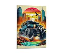 DHBANEIOK Véhicule tout terrain Murale Décoration Murale Image Sur Toile Tableau Impression Sur Toile Affiche Decoration Pour La Décoration De La Maison 08x12inch(20x30cm)