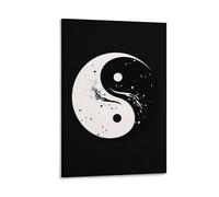DHBANEIOK Yin Yang potins Impression Sur Toile Abstraite Figure Art Affiches Toile Peinture Mur Photo Pour Salon DécoSourision De La Maison 16x24inch(40x60cm)