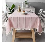 DHBHZD Nappe de Table 120x190cm Nappe Rectangle en Lin de Coton Nappe de Table en Lin de Coton épais Housse de Table Anti-poussière pour la Couverture de Table de fête Cuisine à Manger