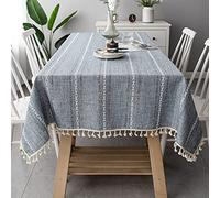DHBHZD Nappe de Table 140x270cm Nappe Rectangle en Lin de Coton Nappe de Table en Lin de Coton épais Housse de Table Anti-poussière pour la Couverture de Table de fête Cuisine à Manger