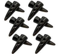 DHER 12 pcs Bouton de corne Boutons de Fixation en Corne boutons à bascule Boutons en résine à motifs en forme de corne de vache pour pull-over, trench, veste et sac à dos (marron foncé, 5cm)