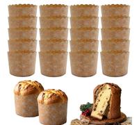 DHER 20 pcs Moule à Panettone Moule de cuisson panettone (D, 59 * 50 mm) | Moule de cuisson panettone haute Porte-papier à gâteau Panettone résistant aux hautes températures gobelet en papier
