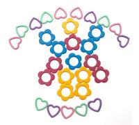 DHER 30 Piece marqueurs de mailles anneaux métal marqueur de maille tricot anneaux marqueurs de maille métal Metal Stitch MarkerCrochet Hook and Loop Marker ClaspCompteur de tricotMarqueur (A)