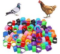 DHER Anneaux De Serrage Volaille Anneaux Bantam De Jambe 100 PièCes 10Mm sans Mot BaïOnnette Anneau De Reconnaissance De Pigeon, 10 Couleurs Anneau De Pied De Pigeon Voyageur Anneau De Pied De Pigeon