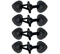 DHER Boutons en cuir résine Fermetures À Bascule En Cuir 4 paires de petits manteaux boutonnés en similicuir, vestes, tricots, coupe-vent, boutons en résine, boutons de vêtements pour enfants (noir)