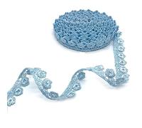 DHER Fleurs Ruban de dentelle Broderie ruban décoratif Ruban de dentelle broderie 5 yards of 15mm lace ribbon lace embroidery decorative ribbon clothing accessories decorative ribbon lace (Azur)