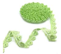 DHER Fleurs Ruban de dentelle Broderie ruban décoratif Ruban de dentelle broderie 5 yards of 15mm lace ribbon lace embroidery decorative ribbon clothing accessories decorative ribbon lace (Vert)
