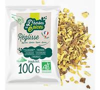 D'HERBES EN EPICES | Racine coupées de Réglisse bio 100g | Tisane et infusion en vrac | Certifié biologique