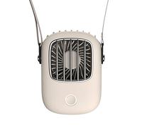 DHF Ordinateur de Poche, Ventilateur USB, Éventail, Hanging Neck Fan Mini Portable Sport Rechargeable Lazy Hanging Cou Cou Big Vent électrique Fan/Blanc, Vert (Color : White)