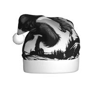 DHGJHGN Chapeau de Noël imprimé loup-garou HD 03, décoration et accessoires de fête de Noël, couvre-chef festif du Nouvel An