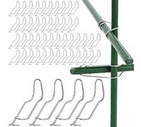 DHGKVK Lot de 50 pinces en bambou en acier inoxydable pour construire des treillis individuels pour plantes d'intérieur, idéales pour fixer des tiges de bambou et des tiges de plantes (16 mm)