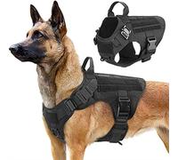 DHGTEP Harnais et Laisse de Dressage pour Chien avec Boucle en Métal Réglable, Matériau de Haute Qualité, Gilet pour Grands Chiens, Berger Allemand (Color : Black Harness, Size : M)