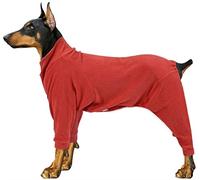 DHGTEP Manteau Hiver Chien, Veste Molletonnée pour Chien avec Jambes, Pyjama Chien Onesie Douillet Veste Chaude Gilet pour Petit Moyen Grand Chien (Color : Red, Size : XX-Large)