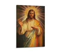 DHHMTPIYS Peinture à l'huile sur toile représentant Jésus avec saint stigmate - Décoration murale moderne pour chambre à coucher - 30 x 45 cm