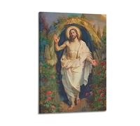 DHHMTPIYS Peinture à l'huile sur toile représentant le Christ, la résurrection de Jésus en fleur C - Décoration murale moderne pour chambre à coucher - 50 x 75 cm