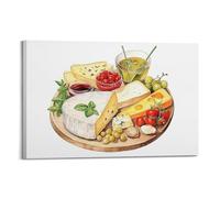 DHHMTPIYS Poster décoratif sur toile, plateau à fromages avec accents - Affiches murales et décoration murale moderne pour chambre à coucher familiale - 40 x 60 cm