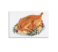 DHHMTPIYS Poster décoratif sur toile représentant un poulet rôti aux herbes aromatiques - Poster mural moderne pour chambre à coucher - 50 x 75 cm