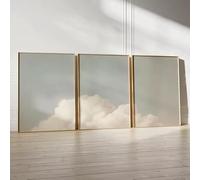 DHHXY Affiche murale abstraite minimaliste représentant un ciel bleu fantastique sous forme de nuage, idéale pour décorer un lit ou une chambre moderne (80 x 120 cm x 3 / sans cadre).