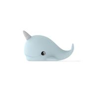 DHINK - Veilleuse LED Narval - Lampe de nuit silicone pour chambre Bébé et Enfant - Lampe chevet Enfant - Cadeau Naissance, Bleu
