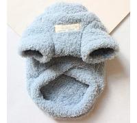 d'hiver Chaud en Polaire Double Vetement Chien, Manteau Petit pour Chat et Chien avec Boucle pour Laisse(Blue,Large)