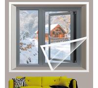 D'hiver Film Transparent Isolant Autocollant pour Fenêtre Personnalisable l'hiver Kit de D'isolation de Anti Froid Découpe DIY de Survitrage Thermo Cover pour Chambre