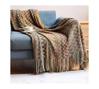DHJKFU Couverture à Franges en Tricot ondulé Boho for canapé