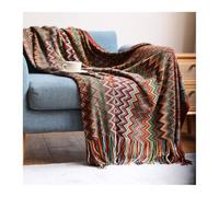 DHJKFU Couverture à Franges en Tricot ondulé Boho for canapé