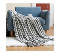 DHJKFU Couverture à Jeter Serviette Couverture Jacquard Bicolore Diamant
