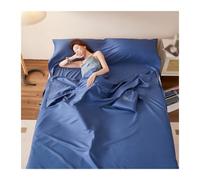 DHJKFU Drap de Sac de Couchage 80x210cm à 200x210cm Simple Double Sac a Viande Couchage Ultra-léger et Confortable pour Voyage et Couverture de Voyage(Blue,180x210cm-70 x82)