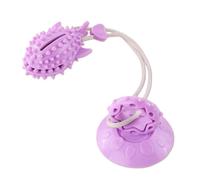 DHJKFU Jouets for Chiens à Ventouse for S/M/L agressifs de Petite | Jouet interactif for chien à la corde avec base d'aspiration robuste, boule de puzzle distributrice de friandises(Purple A)