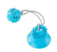 DHJKFU Jouets for Chiens à Ventouse for S/M/L agressifs de Petite | Jouet interactif for chien à la corde avec base d'aspiration robuste, boule de puzzle distributrice de friandises(Blue)